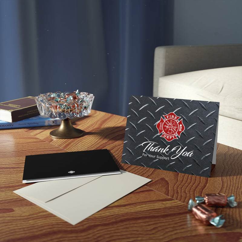 Firefighter Thank You For Your Support - Greeting Cards (8, 16, and 24 pcs)