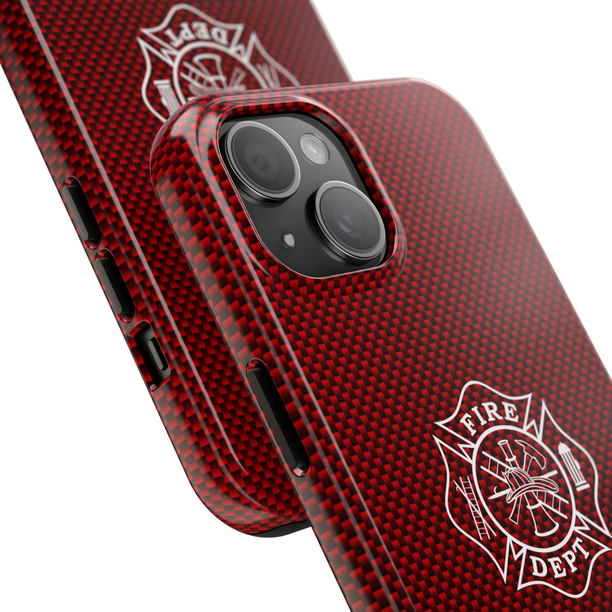 Firefighter Carbon Fiber Printed Case Mate Tough Phone Cases - firestationstore.com