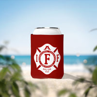 IAFF Firefighter Can Cooler Sleeve, Red Insulated Beverage Holder
