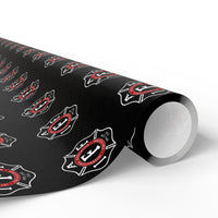 IAFF Maltese Cross Wrapping Paper Roll - BLK - Red & White Fire Department Gift Wrap