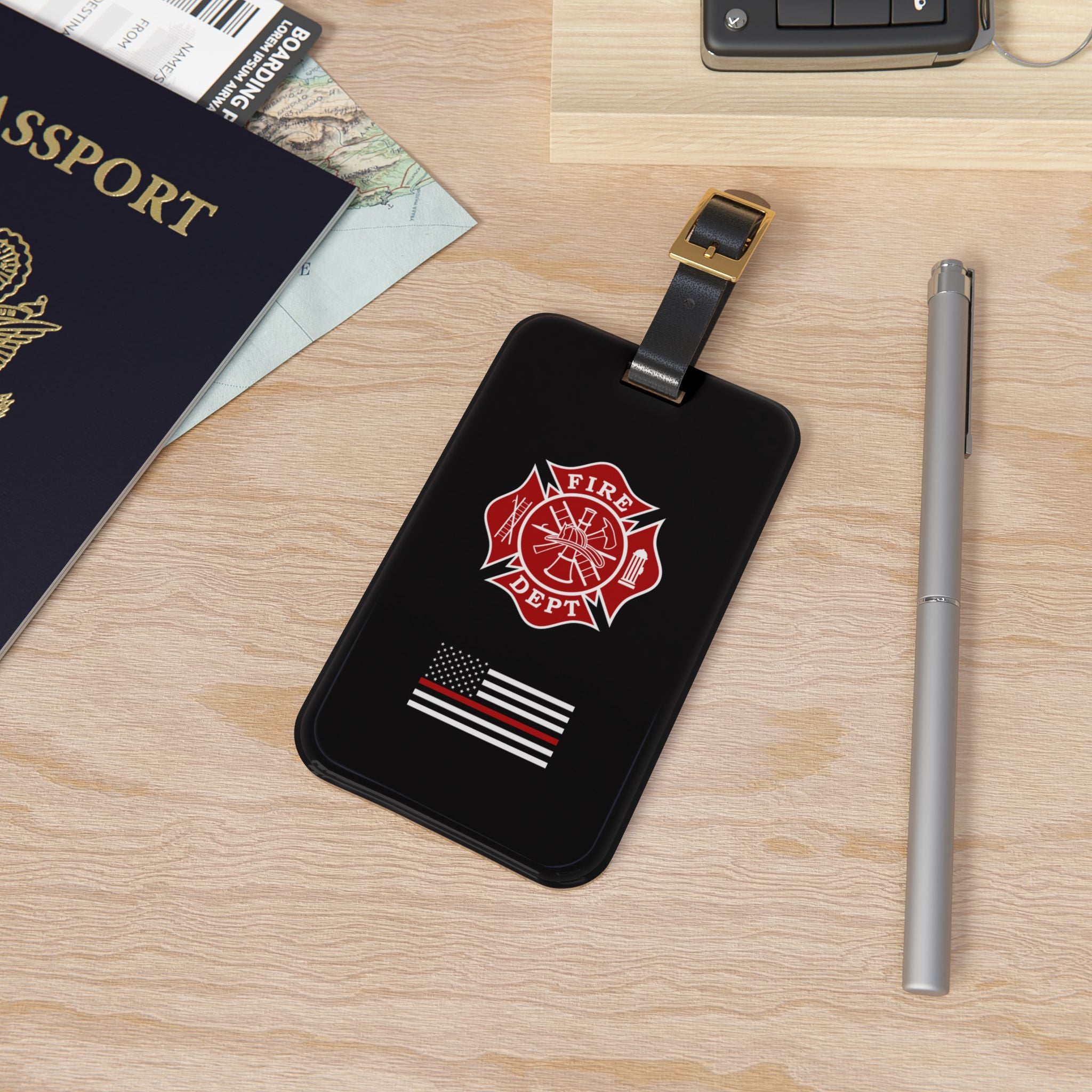 Thin Red Line Luggage Tag