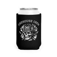 FireHouse Crew Helmet White - Can Cooler Sleeve, Insulated Beverage Holder