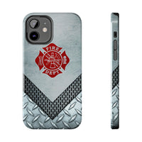 Firefighter Metalic Printed Case Mate Tough Phone Cases - firestationstore.com