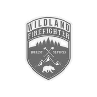 Wildland Firefighter (Forest Service) Patch Shape Cut Stickers