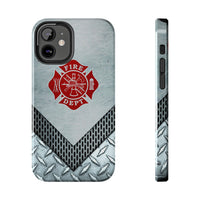 Firefighter Metalic Printed Case Mate Tough Phone Cases - firestationstore.com
