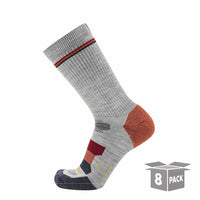 8 Pairs Campfire - Hike Crew Lightweight Merino Wool Sock - firestationstore.com
