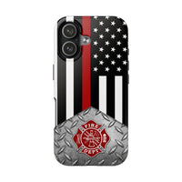 Firefighter Diamond Plate and  Thin Red Line Tough Phone Cases