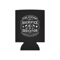 Fire Station 'Sacrifice & Dedication' BW Koozie Can Cooler
