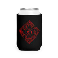 FD Diamond Service and Brotherhood Red - Can Cooler Sleeve, Insulated Beverage Holder