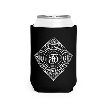 Service and Brotherhood White - Can Cooler Sleeve, Insulated Beverage Holder