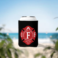 IAFF Firefighter Can Cooler Sleeve, Black Insulated Beverage Holder