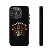 Firefighter Firehouse Crew, Skull Design, Phone Case - firestationstore.com