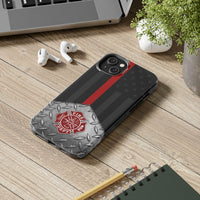 Firefighter Diamond Plate and  Thin Red Line Tough Phone Cases - firestationstore.com