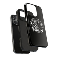 Firehouse Crew Skull White Tough Phone Case - firestationstore.com