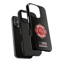 Volunteer Firefighter Thin Red Line Mate Tough Phone Cases - firestationstore.com