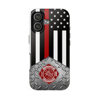 Volunteer Firefighter Maltese Cross & Thin Red Line Tough Phone Cases - firestationstore.com