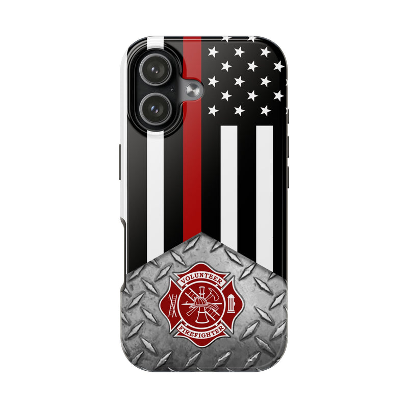 Volunteer Firefighter Maltese Cross & Thin Red Line Tough Phone Cases - firestationstore.com
