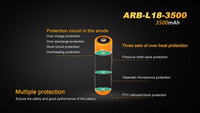 Fenix ARB-L18-3500 High-Capacity 18650 Battery - 3500mAh - firestationstore.com