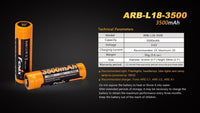 Fenix ARB-L18-3500 High-Capacity 18650 Battery - 3500mAh - firestationstore.com