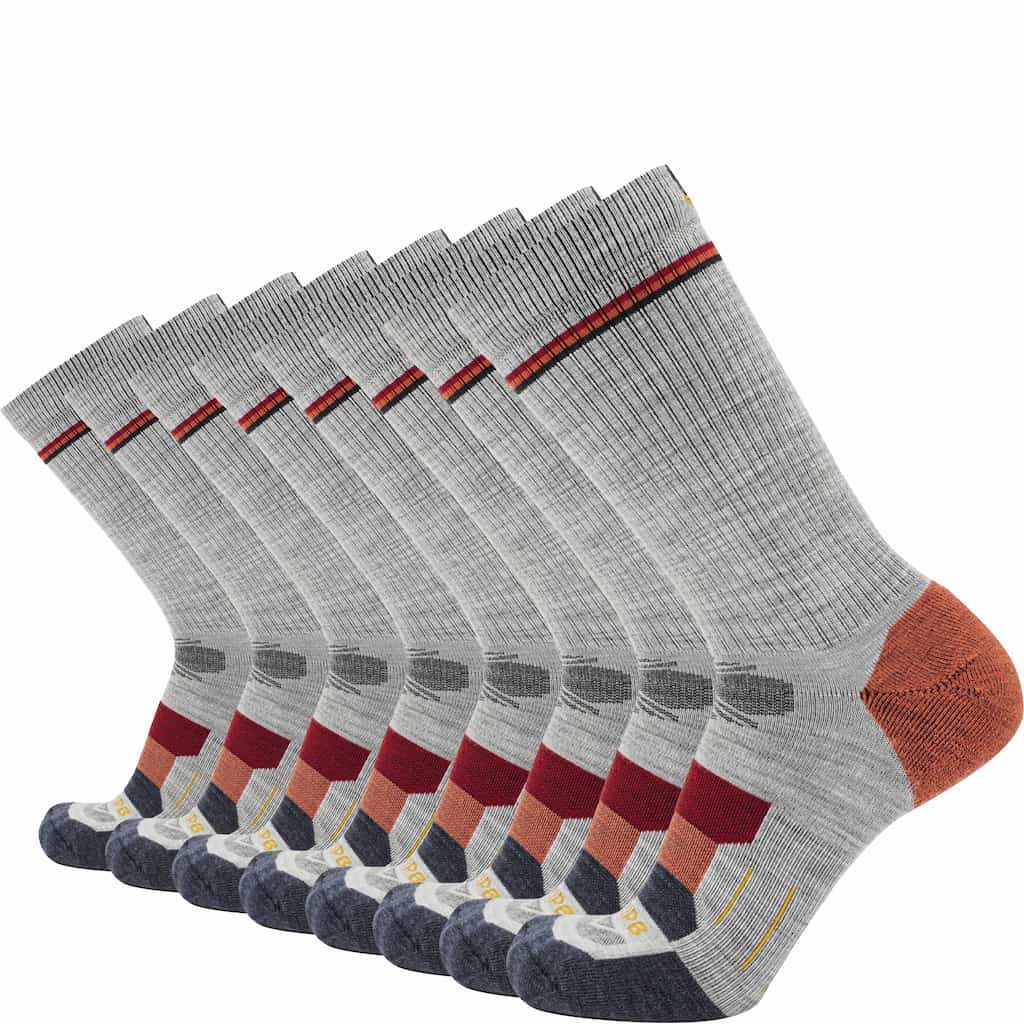 8 Pairs Campfire - Hike Crew Lightweight Merino Wool Sock - firestationstore.com
