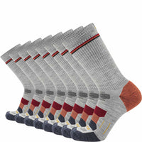 8 Pairs Campfire - Hike Crew Lightweight Merino Wool Sock - firestationstore.com