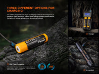 Fenix ARB-L18-4000U High-Capacity USB Rechargeable 18650 Battery - 4000mAh - firestationstore.com