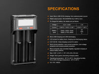 Fenix ARE-D2 Dual Channel Smart Battery Charger - firestationstore.com