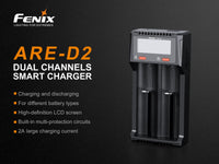 Fenix ARE-D2 Dual Channel Smart Battery Charger - firestationstore.com