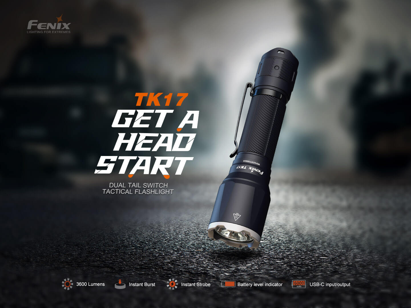 best selling fenix flashlight Fenix TK17 Tactical Flashlight Black