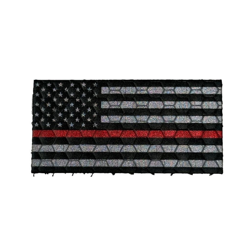 Micro United States Flag - Black and Grey Thin Red Line - Hi Vis