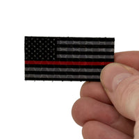Micro United States Flag - Black and Grey Thin Red Line - Hi Vis