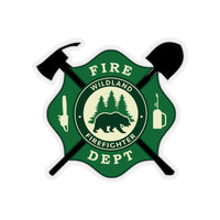 Wildland Firefighter Fire Dept Shape Cut Stickers