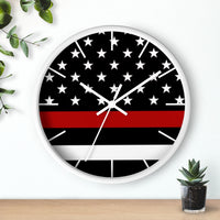 Firefighter Thin Red Line Wall clock