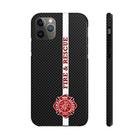 Firefighter Carbon Fiber Printed Case Mate Tough Phone Cases - firestationstore.com