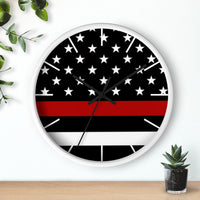 Firefighter Thin Red Line Wall clock