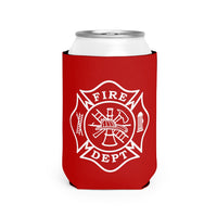 Firefighter Maltese Can Koozie Sleeve