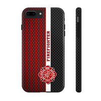 Firefighter Mesh & Carbon Fiber Printed Case Mate Tough Phone Cases