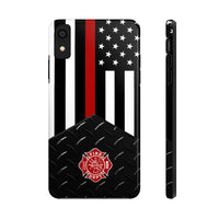 Firefighter Diamond Plate and  Thin Red Line Tough Phone Cases