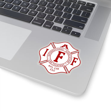 IAFF Shape Cut Stickers - firestationstore.com