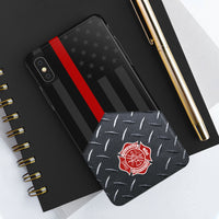 Volunteer Firefighter Maltese Cross & Thin Red Line Tough Phone Cases