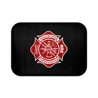 Volunteer Firefighter Maltese Cross Bath Mat - firestationstore.com
