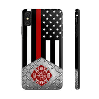Firefighter Diamond Plate and  Thin Red Line Tough Phone Cases - firestationstore.com
