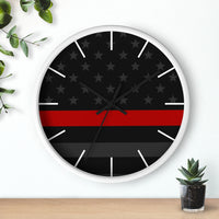 Firefighter Thin Red Line Wall clock