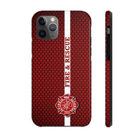 Firefighter Maltese Cross Fire & Rescue Tough Phone Cases - firestationstore.com - Phone Case