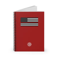 Firefighter Thin Red Line Spiral Notebook - Ruled Line - firestationstore.com