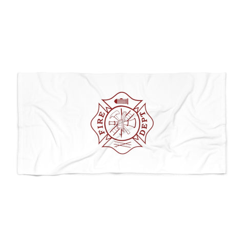 Firefighter Maltese Cross Beach Towel - firestationstore.com