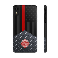 Volunteer Firefighter Maltese Cross & Thin Red Line Tough Phone Cases