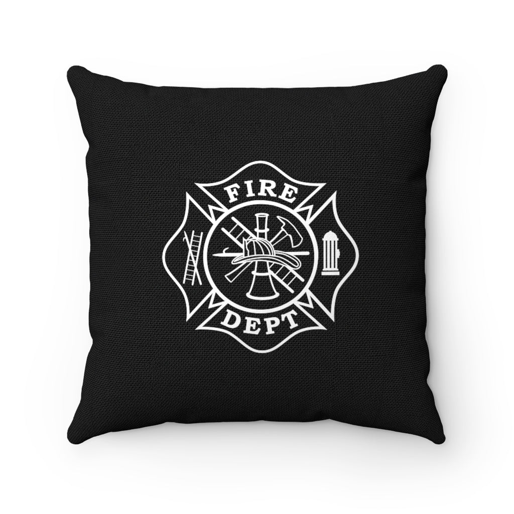 Firefighter Maltese Cross Polyester Square Pillow Case - firestationstore.com - Home Decor