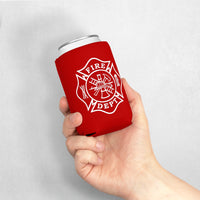 Firefighter Maltese Can Koozie Sleeve