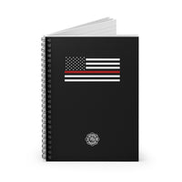 Firefighter Thin Red Line Spiral Notebook - Ruled Line - firestationstore.com